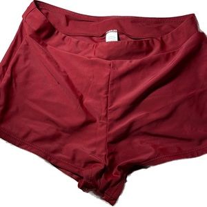 Red swim shorts size s new